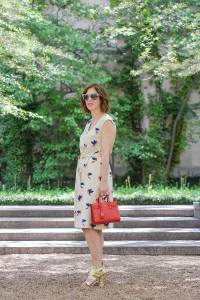 Anna Roufos Sosa of Noir Friday wearing a Marc by Marc Jacobs dress and Givenchy sandals.