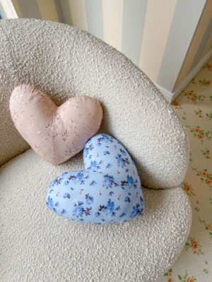 LoveShackFancy heart-shaped pillows